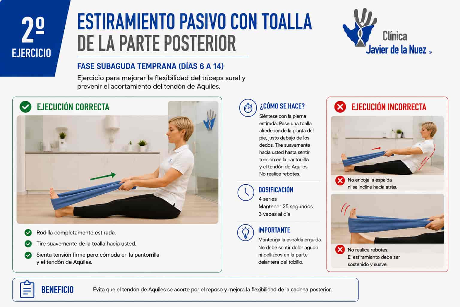 Ejercicio 2 - Estiramiento pasivo tendon de Aquiles