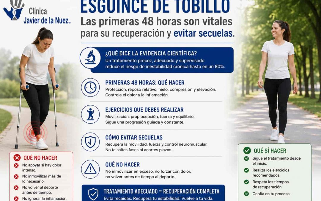 Esguince de tobillo: las primeras 48 horas son vitales para su recuperación y evitar secuelas