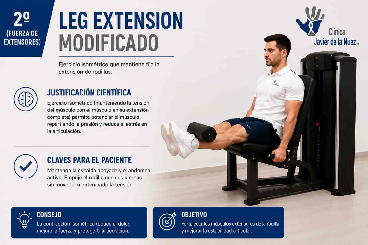 Protocolo ejercicio dolor de rodilla Tratamiento modificado Ejercicio Isométrico